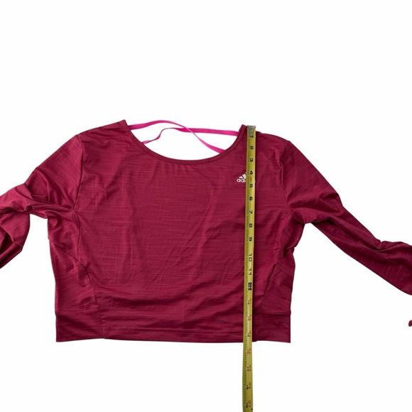 Adidas Women's Pink Workout Yoga Gym Crop Top - Picture 7 of 9